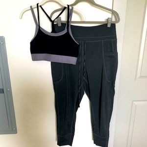 Black/gray Fabletics loungewear set